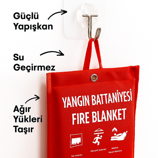 Yapışkanlı Metal Kanca – Yangın Battaniyesi Uyumlu